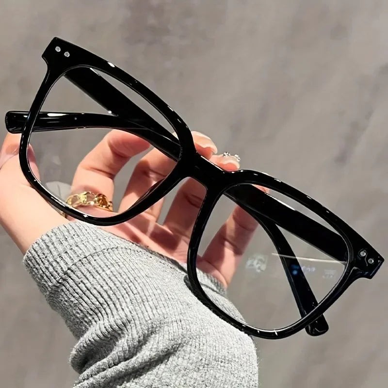 3pcs Unisex Square Frame Blue Light Blocking Glasses - Stylish Campus Look, Face