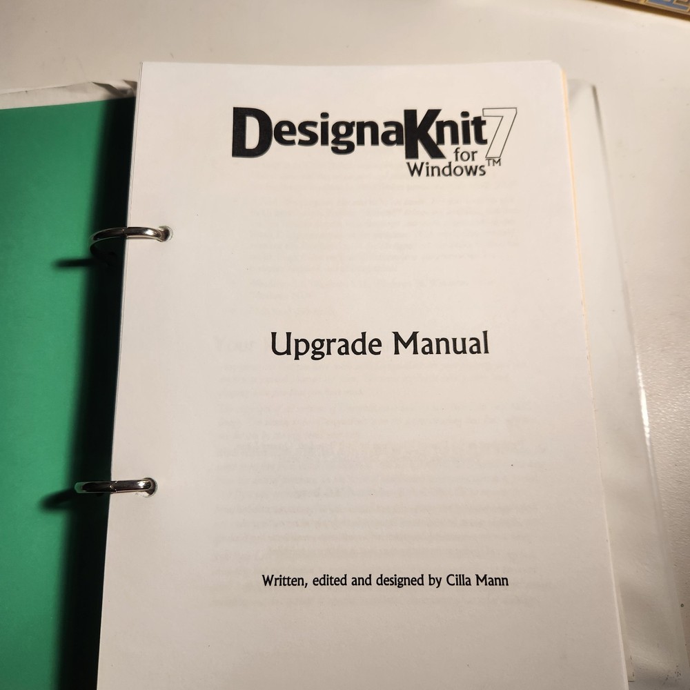 Designaknit Machine Knitting Computer Design Program User Manual Only As Is Read