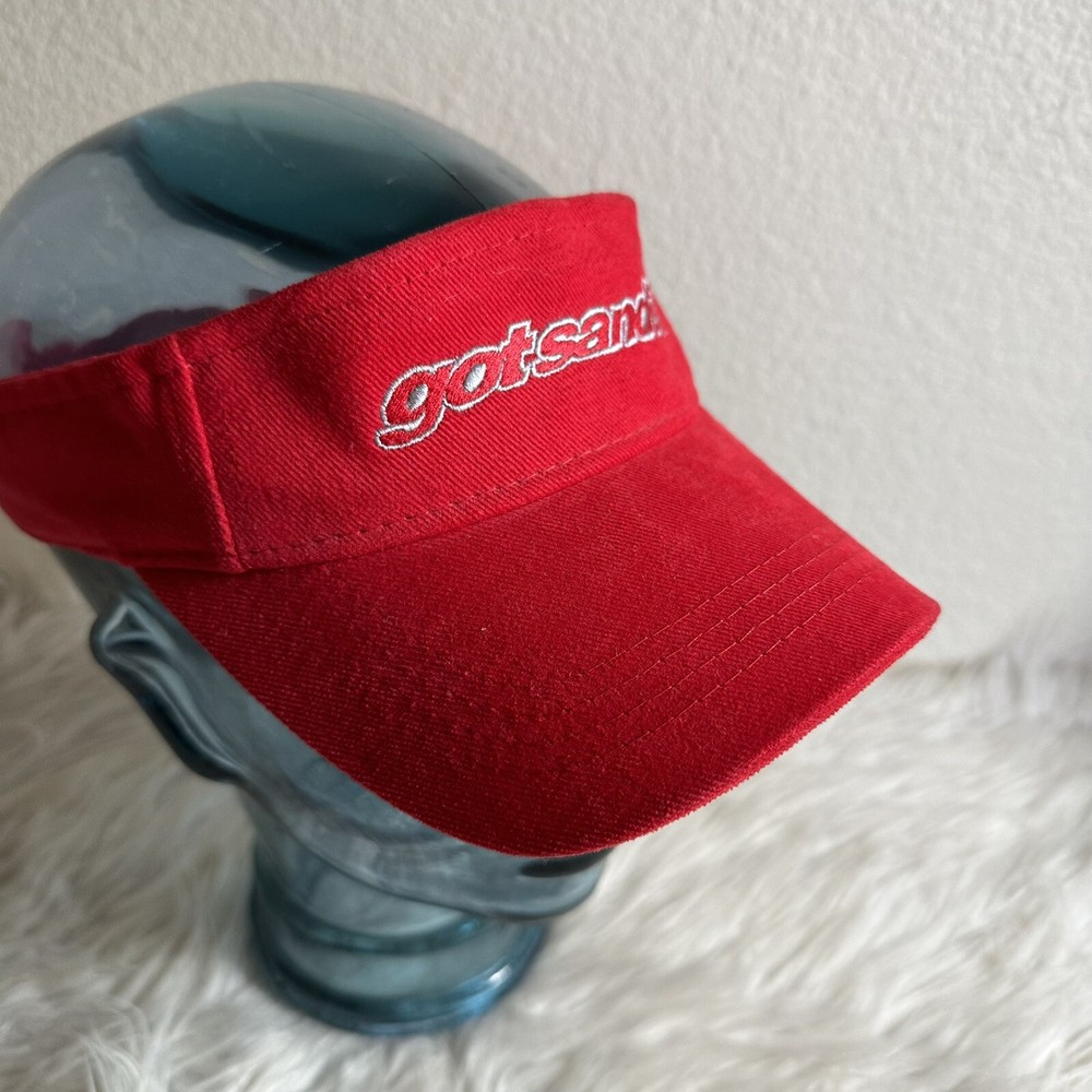 Vintage Adjustable Got Sand red visor