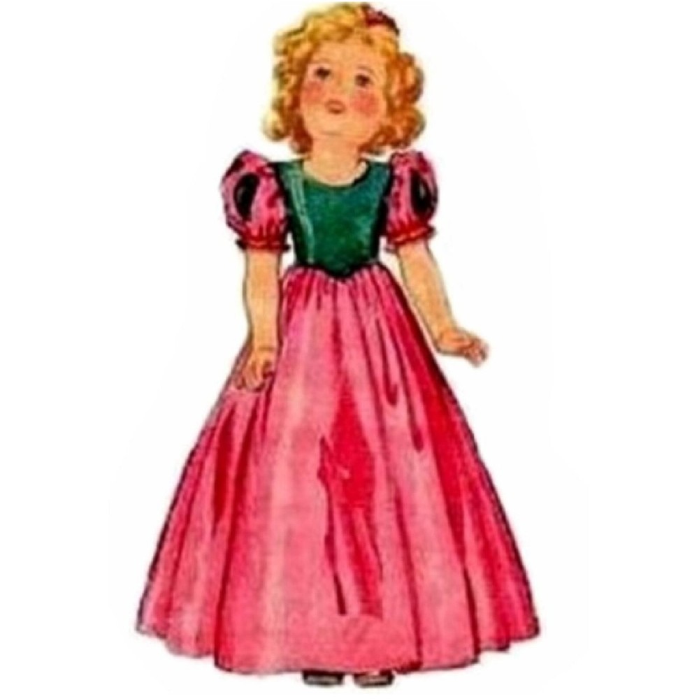 16" Doll Clothes Pattern, Snow White, Shirley Temple Sewing Pattern