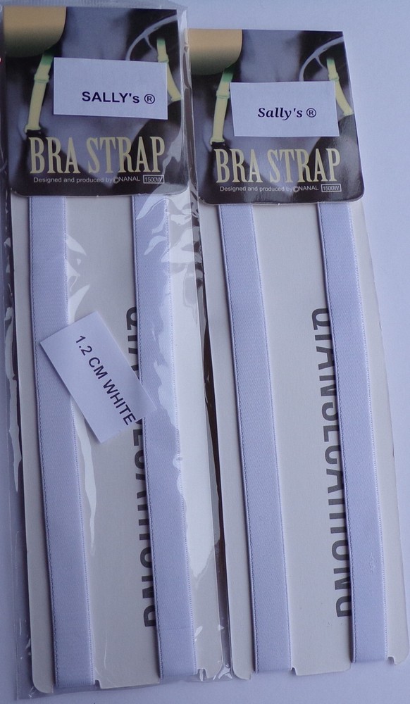 BRA STRAPS REPLACEMENTS - ADJUSTABLE - 1.2CM - WHITE