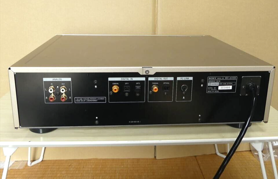 SONY MDS-JA333ES Silver MiniDisc MD MDLP Deck Recorder Player