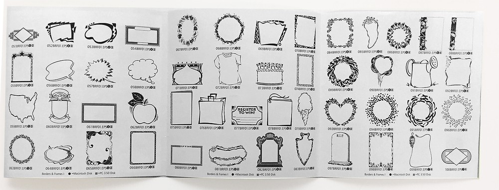 Borders & Frames v1 Clipart CD High Resolution by Dynamic Graphics + FREE CD