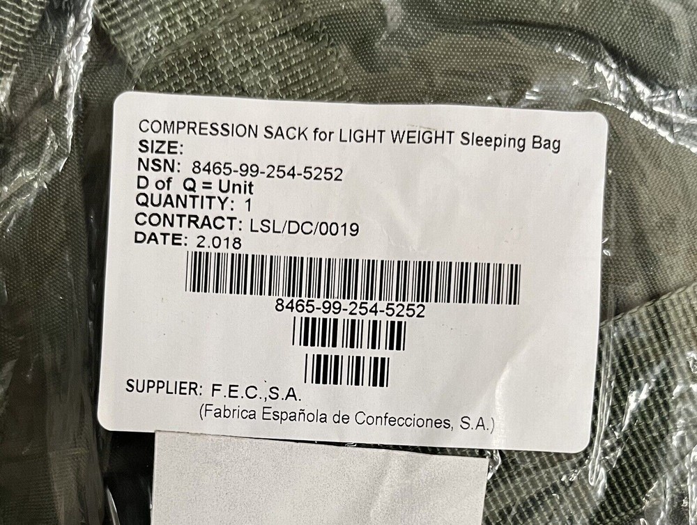 Compression Bag Sack For Lightweight Modular Sleeping Bag ~ New Small Stuff Sack
