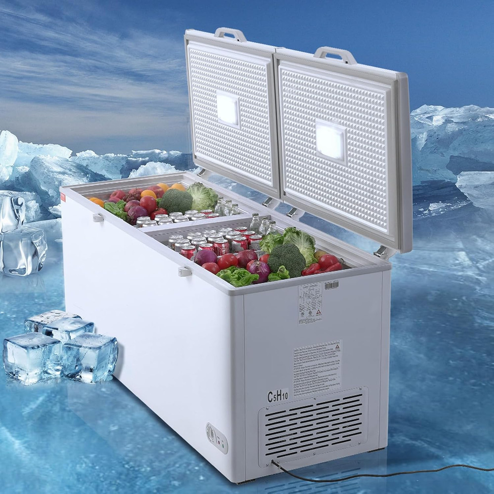 Spacious 19.8 Cu.Ft Chest Freezer with Lock, Adjustable Temp & 4 Baskets