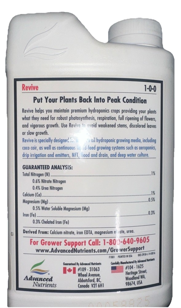 Advanced Nutrients Revive 1L 1-0-0 Coco Safe