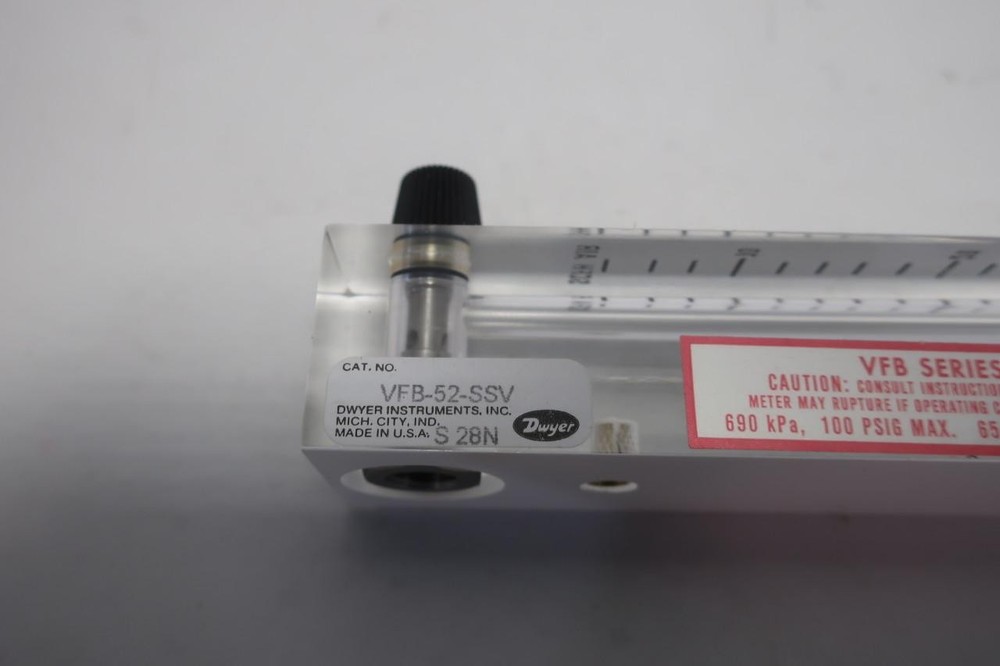 Dwyer VFB-52-SSV Visi-float 0-40scfh 1/4in Variable Area Flow Meter
