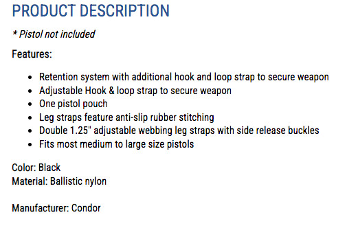 Tactical Nylon Thigh Holster
