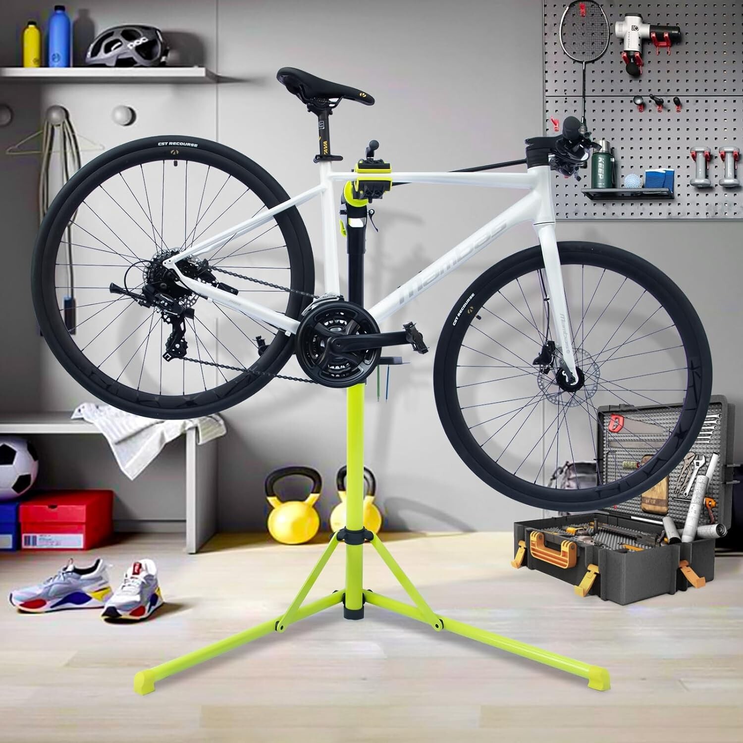 E Bike Stand Repair (Max 132 lbs) - Foldable Bicycle Repair Stand for E-bikes