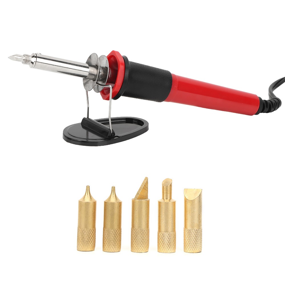 (US 110V)7 Pcs Wood Burning Kit Electric Pyrography Pen Variable Temperature