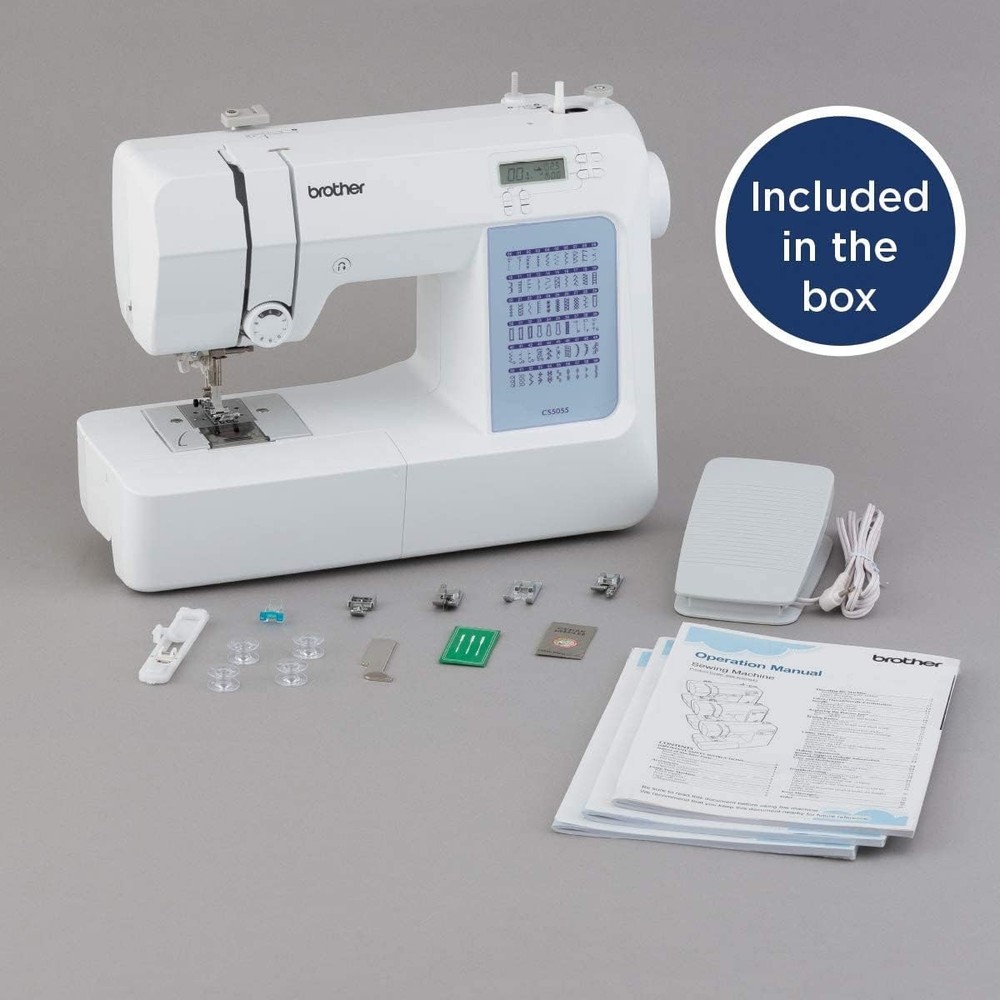 CS5055 Computerized Sewing Machine, 60 Built-in Stitches, LCD Display, 7 Feet...