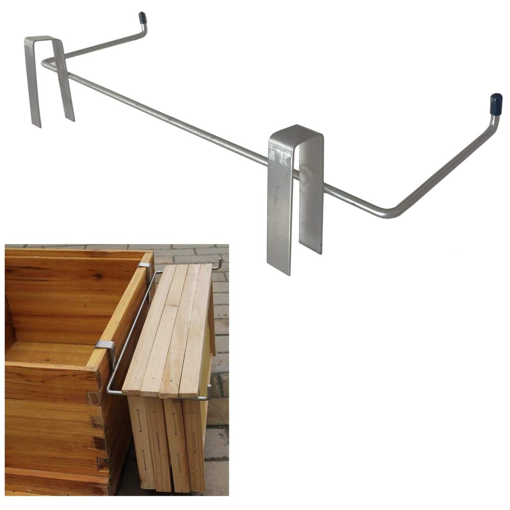 Stainless Steel Frame Holder for Beekeeping - Holds 3 Frames, Space-Saving Tool