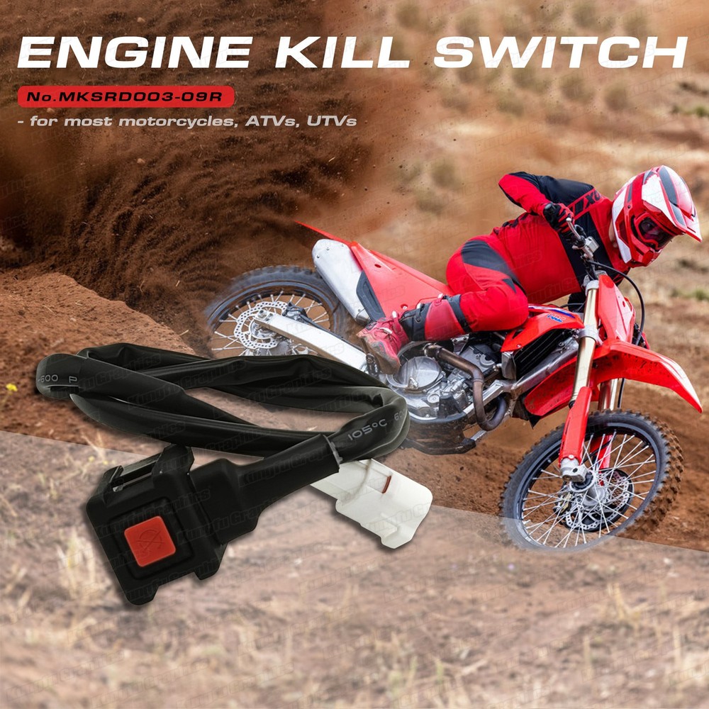Universal Motorcycle Kill Stop Switch Stop OFF Button Waterproof