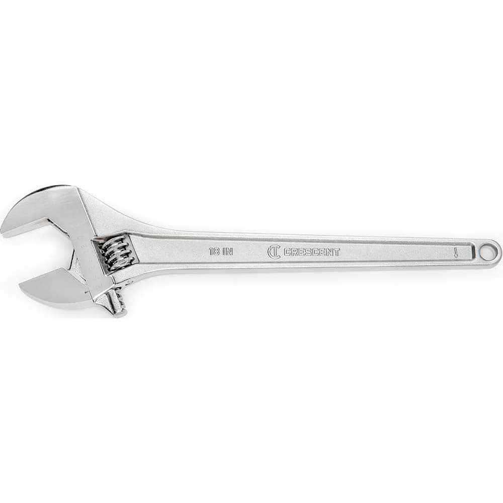 Crescent AC218BK Adjustable Wrench: Chrome-Plated