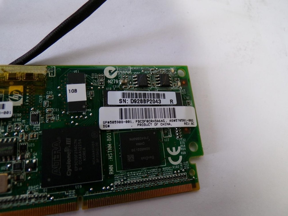 HP Smart Array 512MB FBWC Cache Module 505908-001 & Capacitor 571436-002
