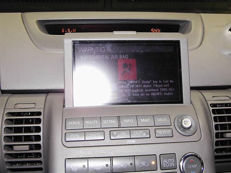 04 INFINITI G35 SCREEN NAVIGATION DVD PLAYER