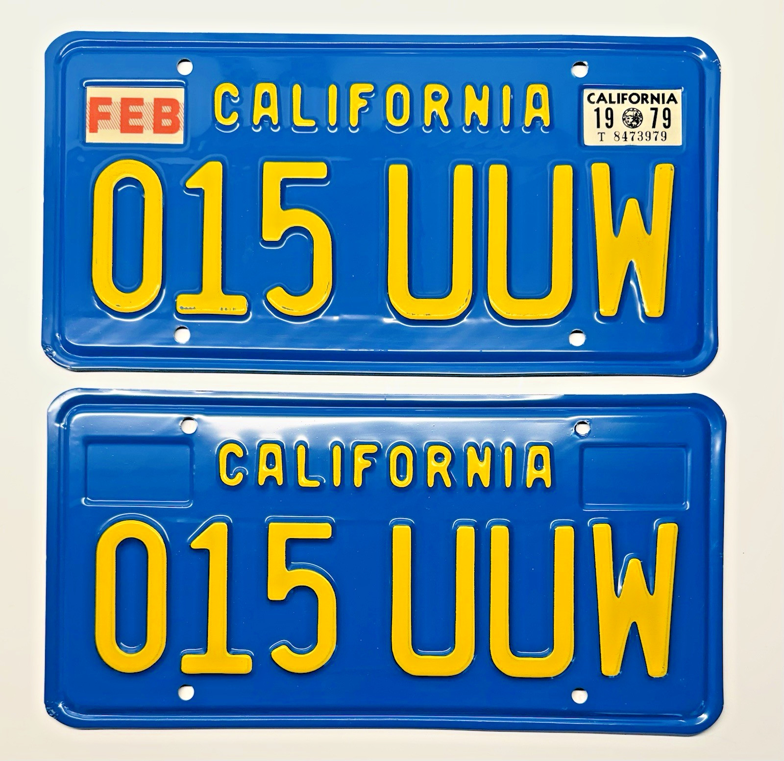 1970's California License Plates DMV Clear 1979 Chevrolet Blazer