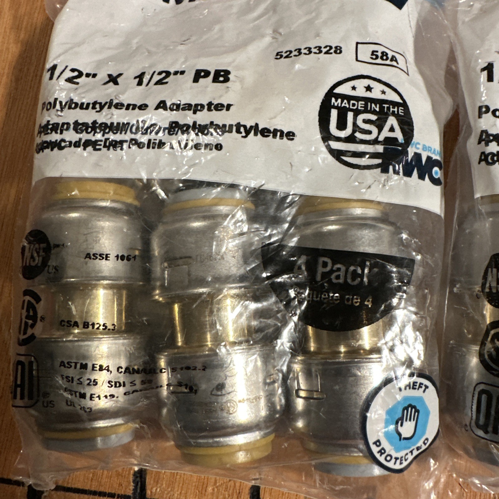 8 Sharkbite Max Push To Connect 1/2” X 1/2” PB Polybutylene Adapter new (321)