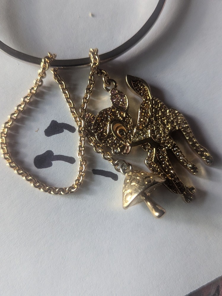 Yellow Tone Charm/Dangle Bambi Multicolor Crystal