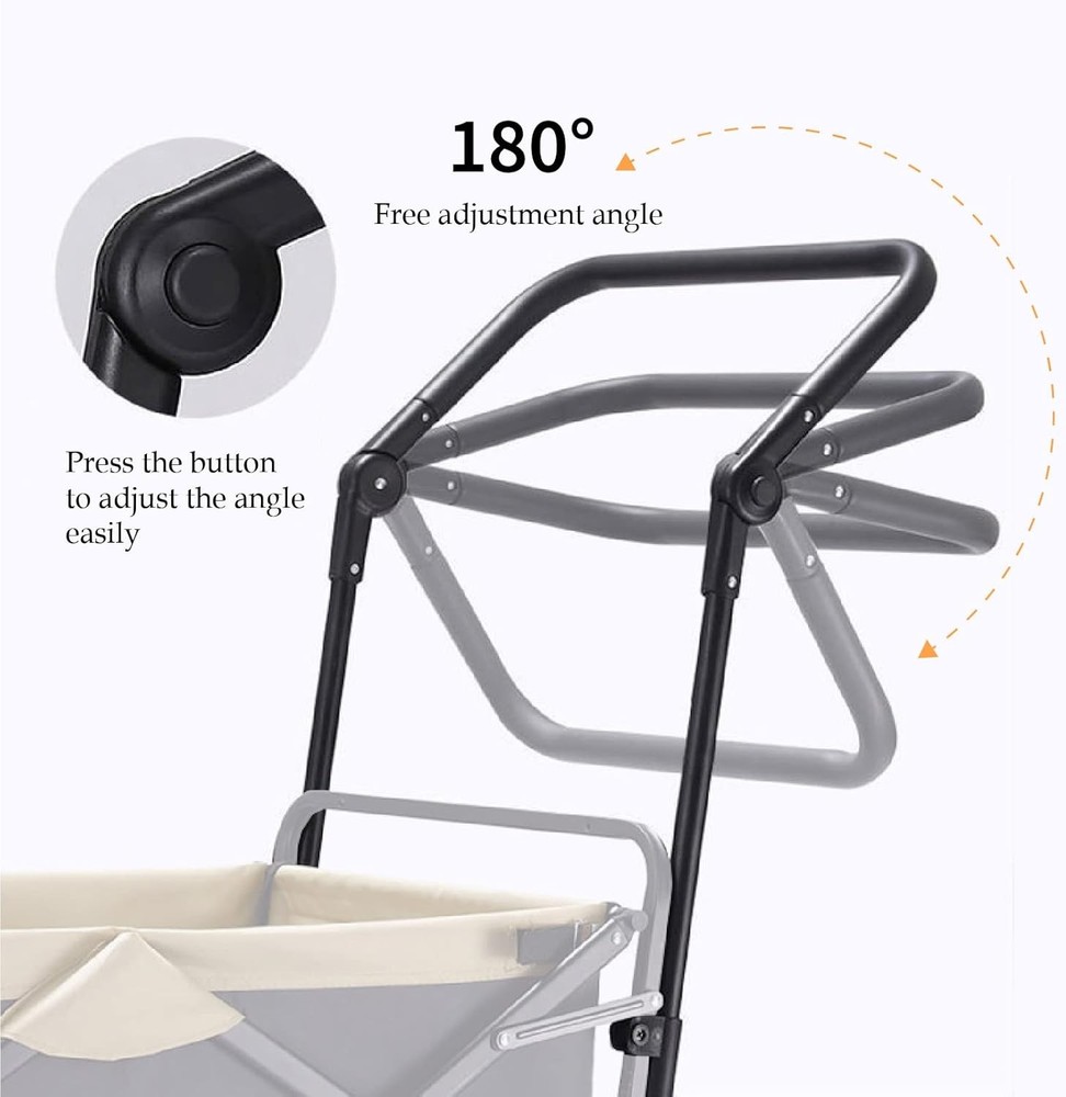 Universal Folding Wagon Push Handle Attachment