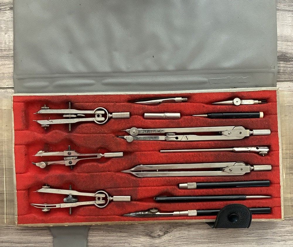vintage drafting tool set -Complete