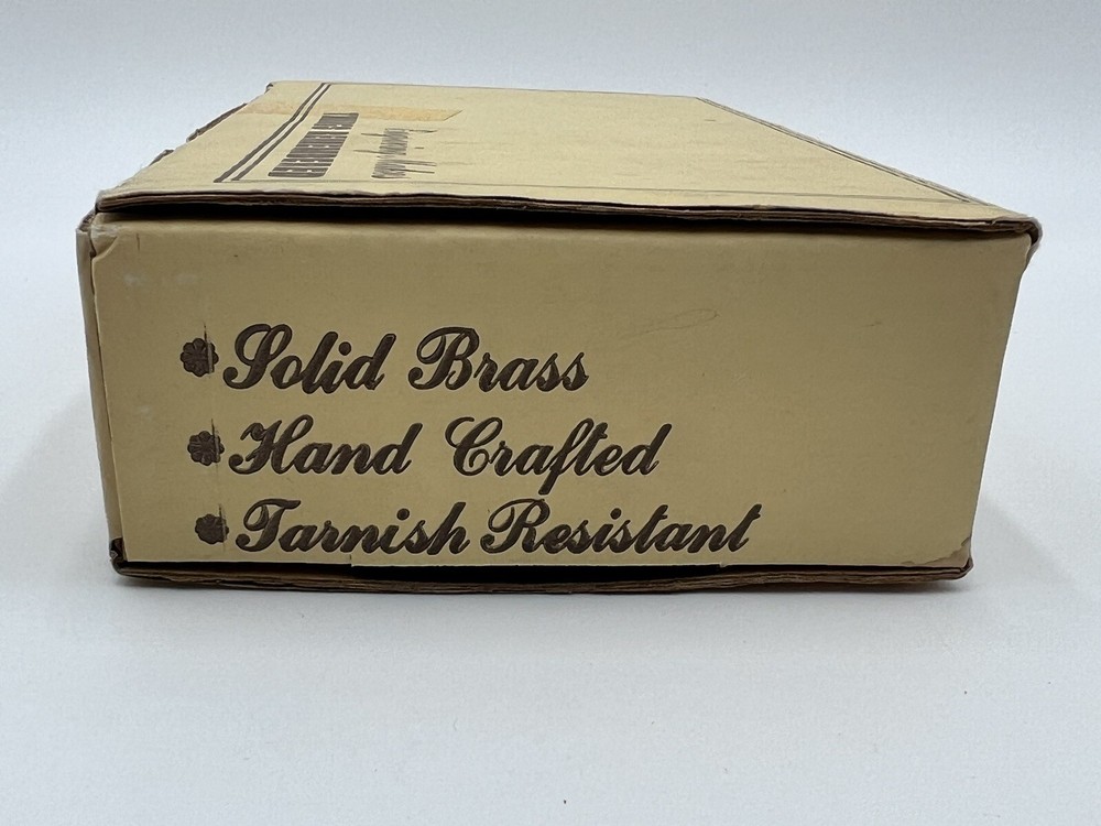 THINGS REMEMBERED Solid Brass Door Knocker Engravable Gold Color w/Hardware. J3