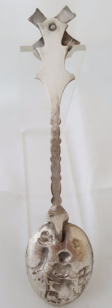 ANTIQUE DUTCH SILVER PLATED REPOUSSE SPOON (1)