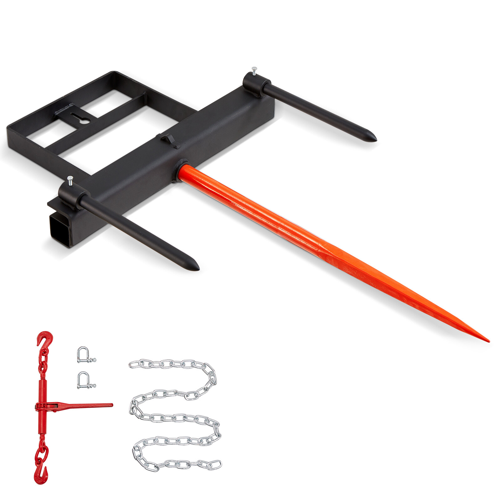 VEVOR 39" Hay Spear Bale Spear Skid Steer Loader Tractor Bucket Attachment