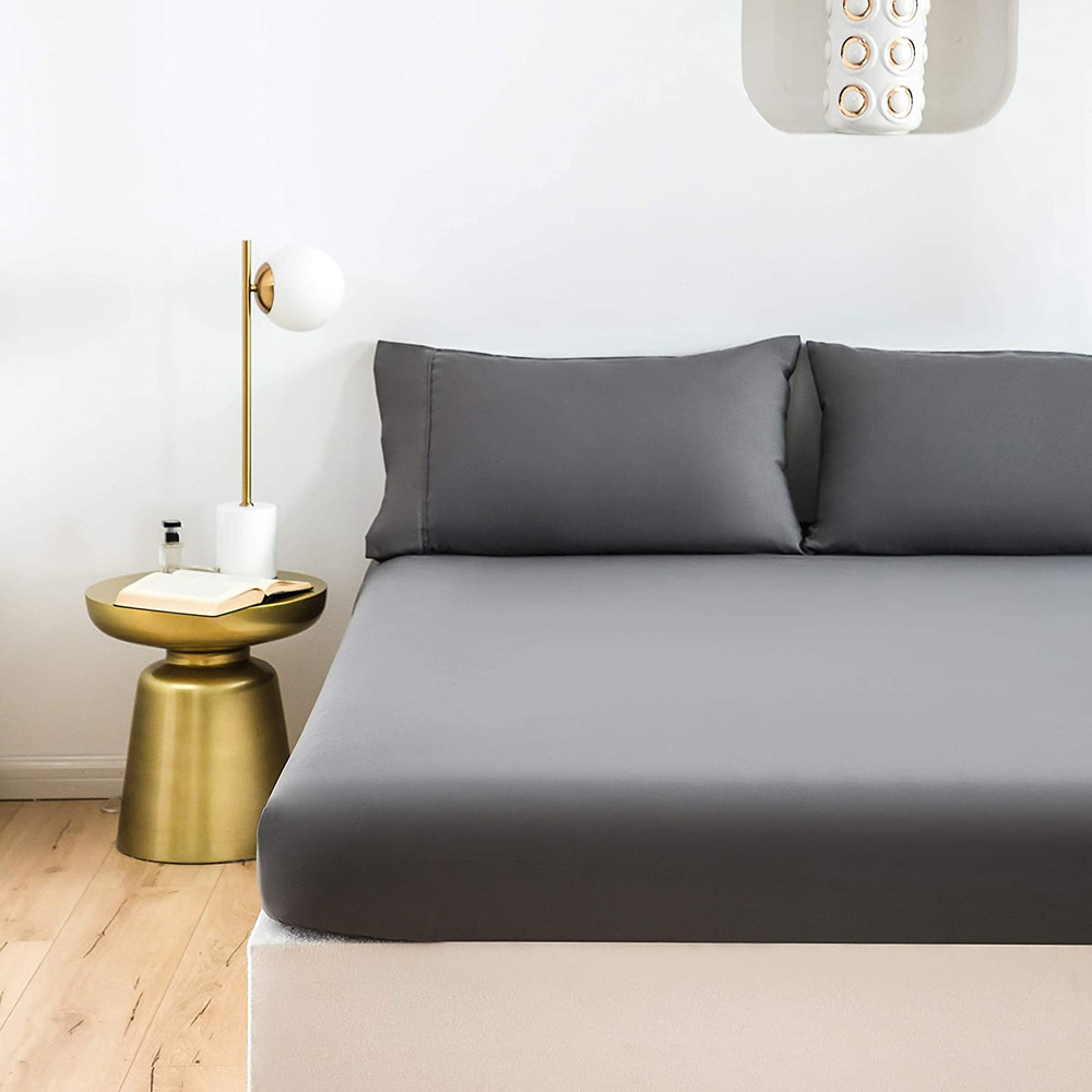 Mohap Bed Sheet Set 4 Piece Bedding Sheets & Pillowcases Set Brushed Microfiber