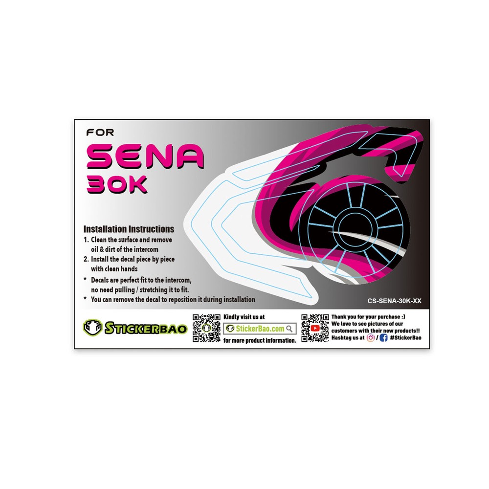 Abstract Pink 1 Pcs For SENA 30K Intercom Device Sticker