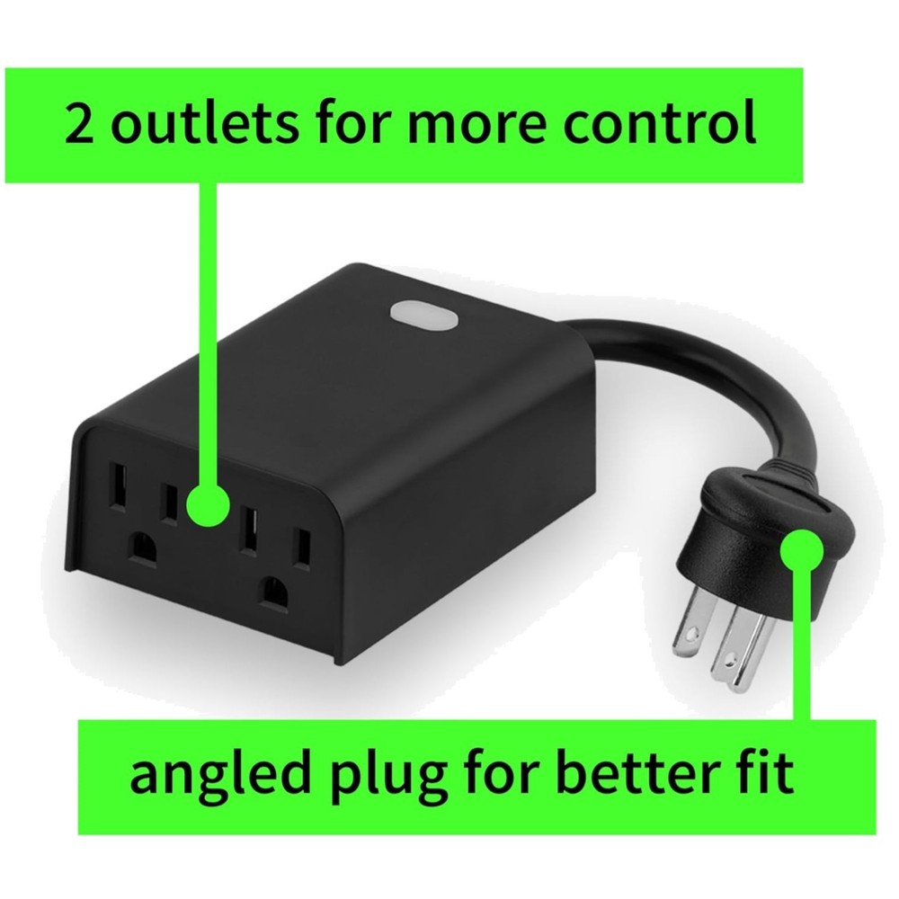 Double Control Z-Wave Plug | Hubitat Compatible | Long Range