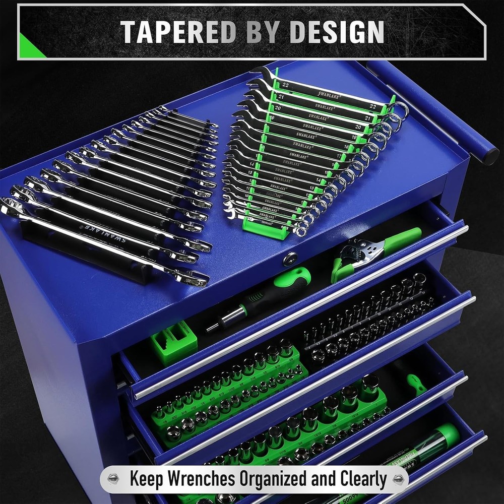 Compact Socket Organizer with Wrench Holder