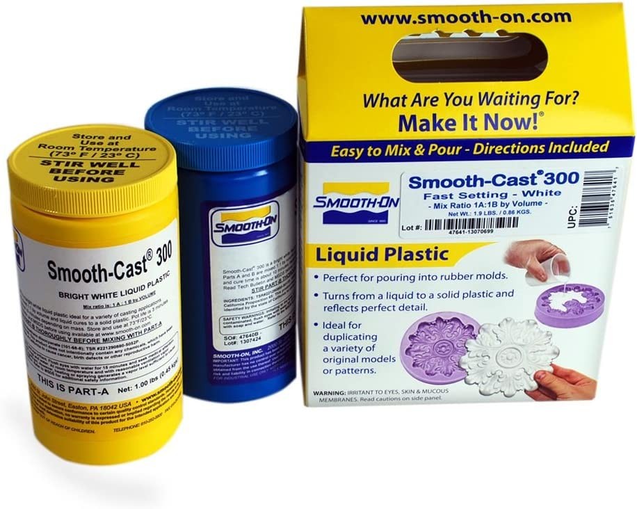 Smooth-Cast 300 - Bright White, Ultra Low Viscosity Liquid Plastic - Pint Unit