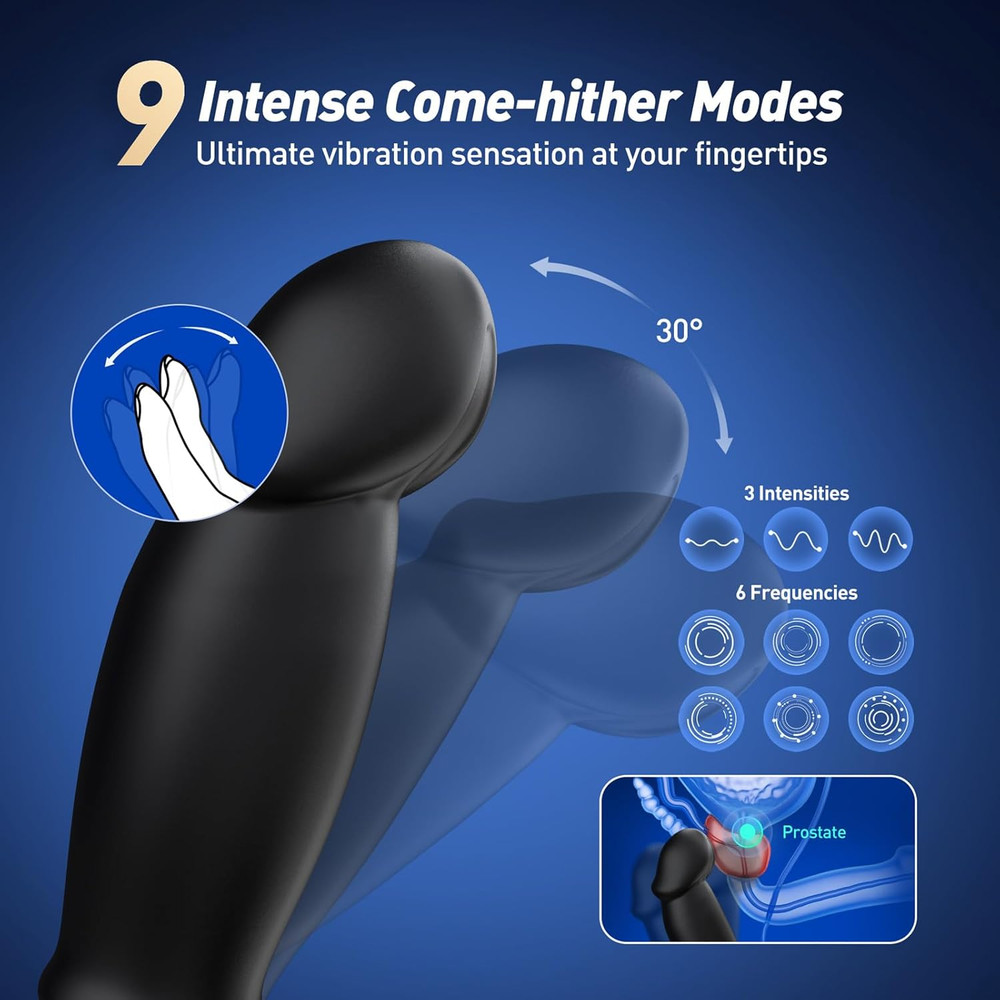 Anal Plug Vibrator Prostate Massager Realistic Butt Plug 9 Vibrating Dildo Doubl