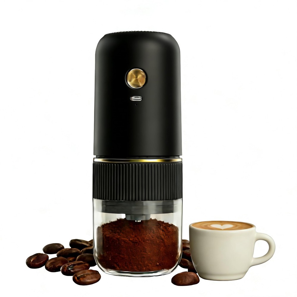 Coffee Grinder Automatic Bean Grinder Adjustable Coarseness Rechargeable Cafe...