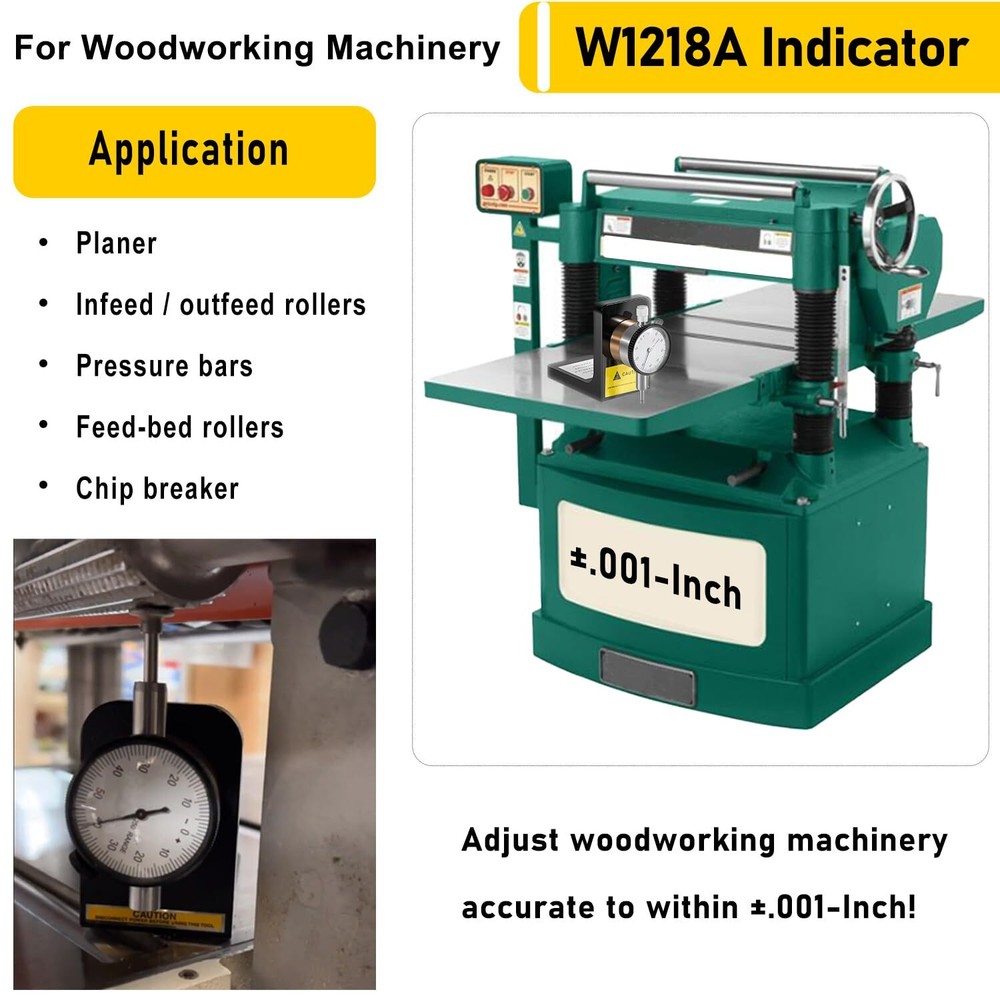W1218A for Dial Indicator 360 Degree Durable for Planers Jointers Woodworking