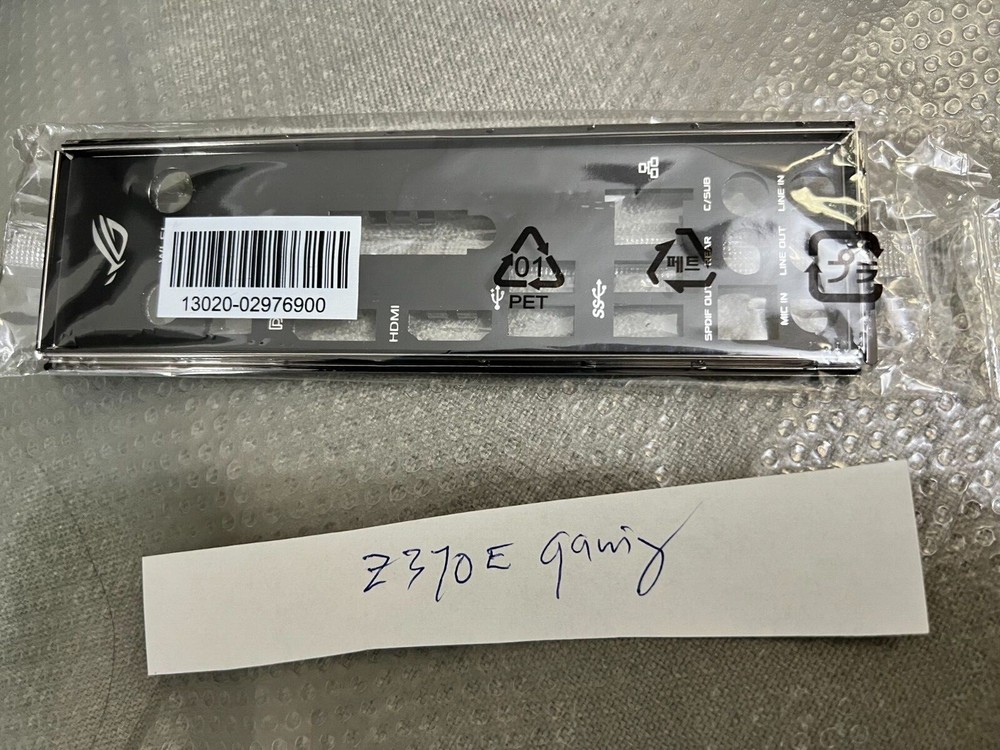 ASUS ROG STRIX Z370-E GAMING  IO SHIELD BACK PLATE  ( BLACK )  ORIGINAL ONE
