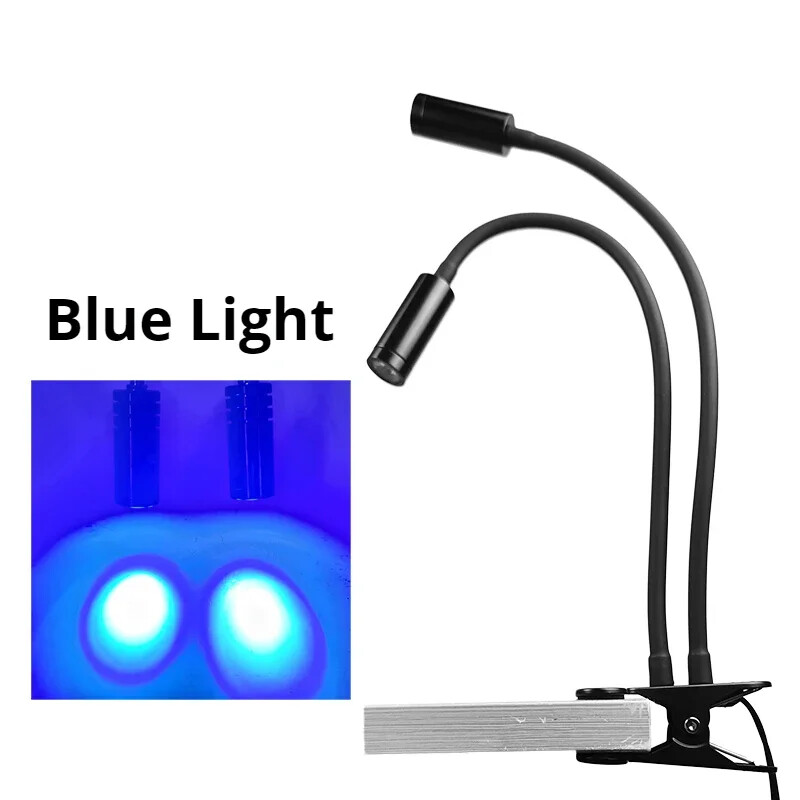 Microscope Universal Clamp Light Source Gooseneck Lamp Spotlight LED Spotlight