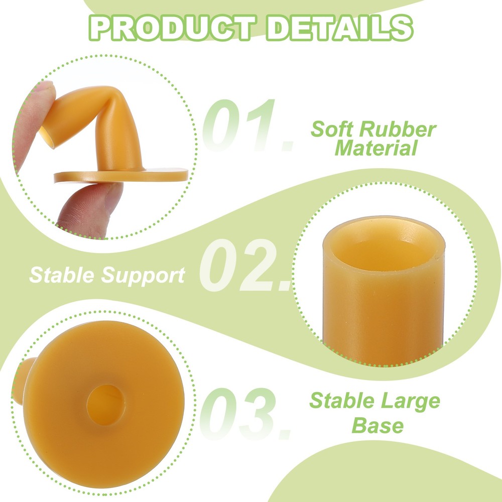 Rubber Golf Tee, 8 Pack Mixed Size Golf Tees Training Tee, Yellow