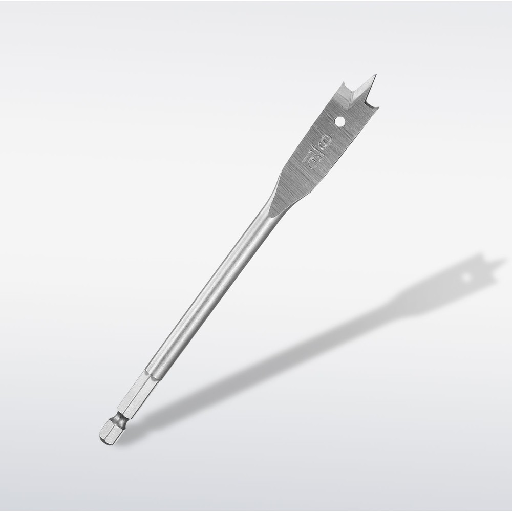 Spade Drill Bit 9/16" Paddle Flat Bits Wood Hole Cutter Silver Tone