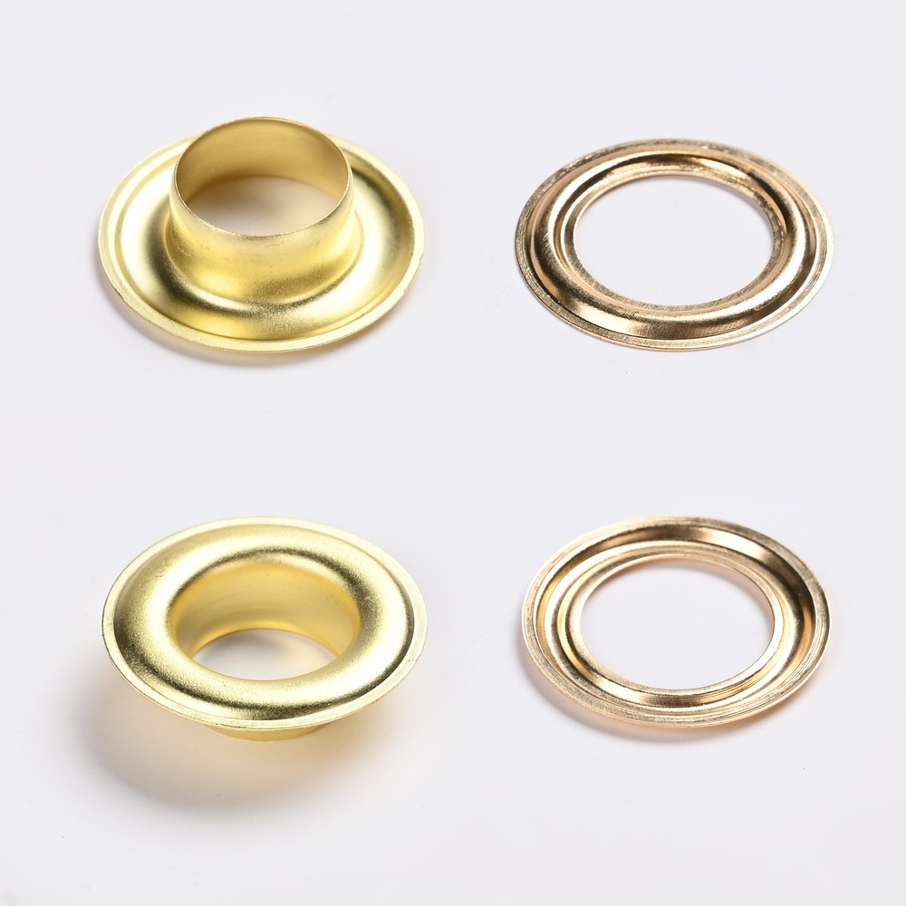 500 pcs Solid Brass Grommet Kit 3/8 inch Size #2 Eyelets Washers
