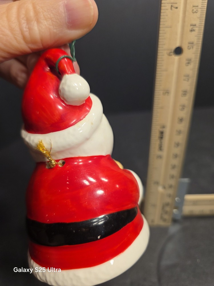Nice Christmas Santa Claus 4" Ceramic Bell