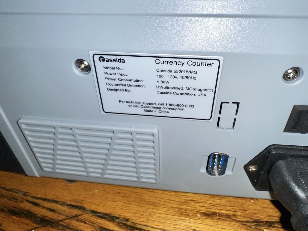 Cassida 5520 Ultraviolet Counterfeit Detection Currency Counter
