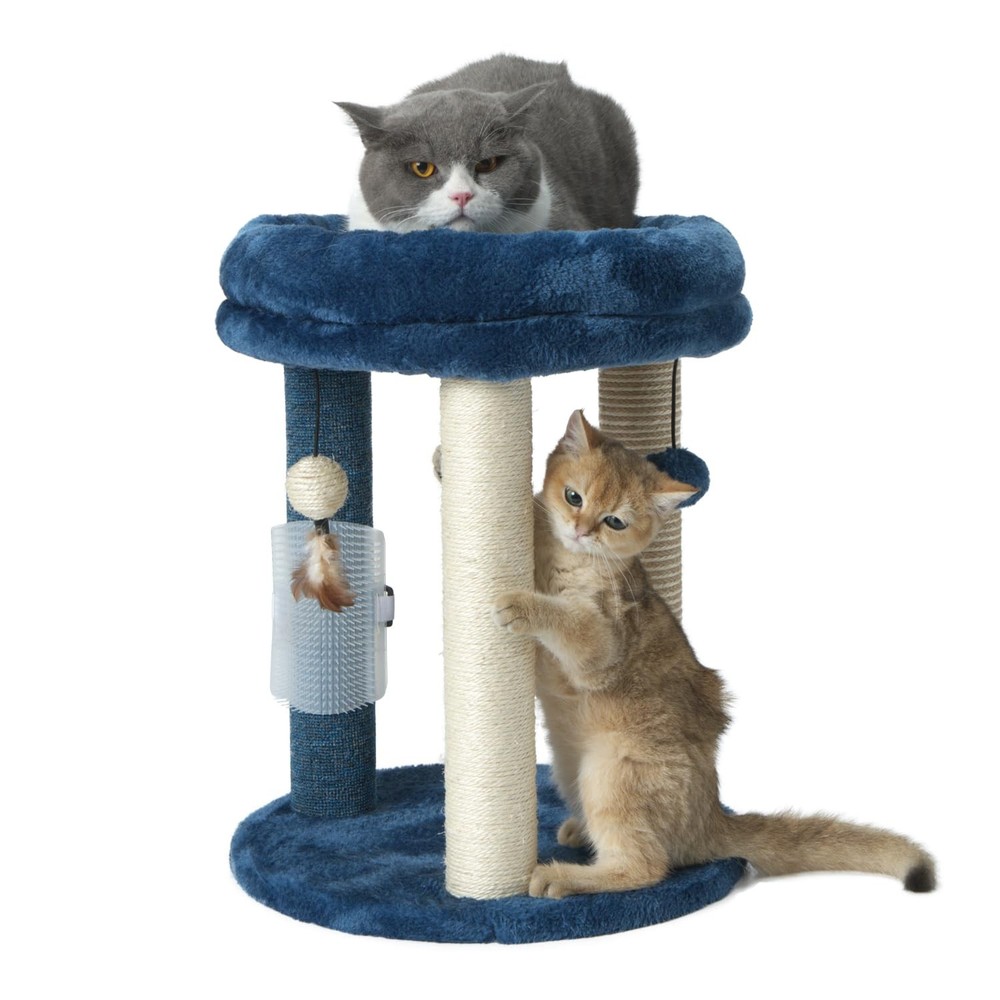 MECOOL Cat Scratching Post Tree with Tower Soft Bed.Natural Quality Sisal Car...