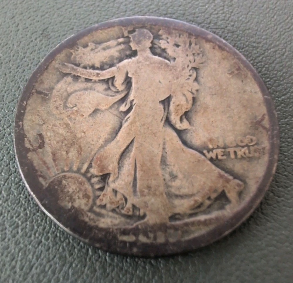 1917-D Reverse Mint Walking Liberty Half Dollar Circulated #C94