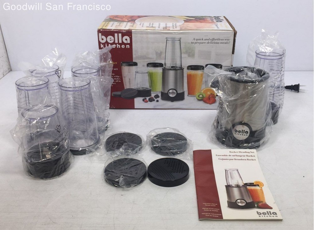 Bella Kitchen The Rocket Blender 17 Piece Set New Open Box Item