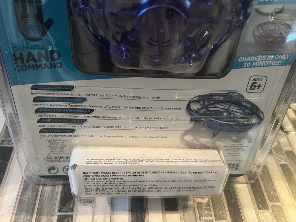 Hover Star Motion Controlled UFO No Remote Needed Operates Via Hand Command New