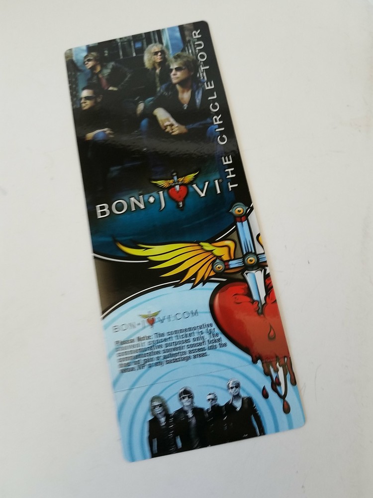 Bon Jovi The Circle Tour 2010 VIP Access Pass