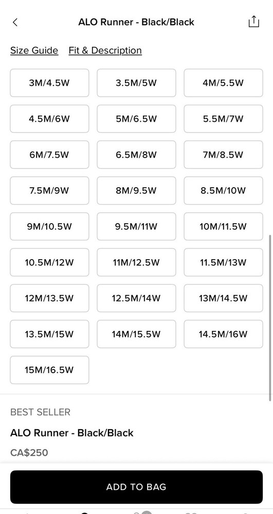 alo runner black/black