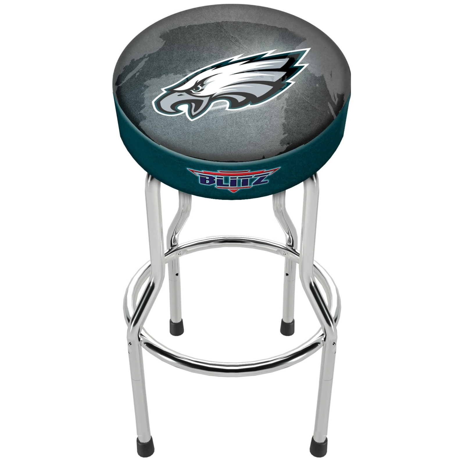 NFL Team Logo Bar Stool Adjustable Swivel Seat High Back Chair Blitz Football
